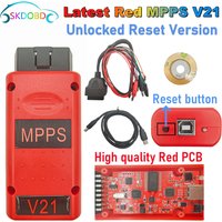 MPPS V21 Unlocked Infinite Reset High Quality Version Full Chip with Breakout Tricore Cable OBD2 ECU Chip Tuning Scanner Tool