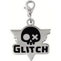 Glitch-Productions Logo Double Sided Keychain Cute Gothic Skull Key Ring Animation Company Pendant Fans Gift Collect Souvenirs