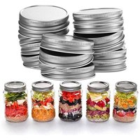 Couvercles de bocaux Mason 70/86mm, 16 pièces, anti-fuite, antirouille, couvercles de conserve, bouteille en verre, bouchons de tasse