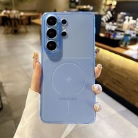 for MagSafe Translucent Case for Samsung Galaxy S26 Ultra S25 S24 S23 Plus FE S22 Full Camera Lens Protection Wireless Charging