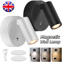 USB Rechargeable LED Wall Lamp Touch Night Lights Wireless Magnetic Spotlight 360° Rotation For Bedroom Bedside Reading Lighting