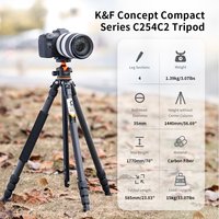 K&F CONCEPT Carbon Fiber Camera Tripod 70 inch 177cm Max Height Professional Tripod 15kg 33.07lbs Load for Travel Camera SA254C2