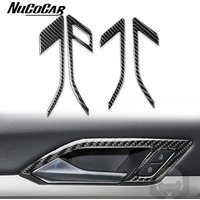 For Volkswagen Golf 8 GTI MK8 2021-2023 Carbon Fiber Inner door handle Panel Cover Car Interior Accessories Decorative Stickers