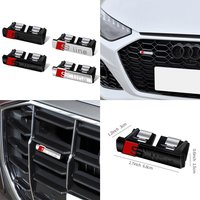 Sline Logo S Line Emblem Car Front Grill Badge Auto Styling Decoration Accessories For AUDI A3 A4 A5 A6 A7 A8 RS Q2 Q5 Q7 Q3 RS6