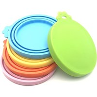Food-grade silicone pet food lids, reusable, BPA-free, suitable for most cat and dog food tin sizes