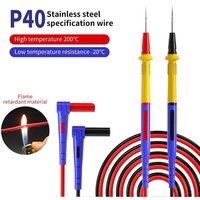 MECHANIC P40 P30 Multimeter Pen 1000V 20A Soft Anti-Scalding Silicone Wire Extra Tip Probe Test Pen for Digital Multimeter