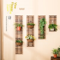 Indoor-Outdoor Vertikaler Kletterpflanzenständer Karbonisiertes Holz Wetterfest Insektenresistent Balkon Garten Deko Zuhause