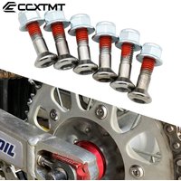 Motorcycle 6 Pcs M8*25mm Stainless Steel Rear Sprocket Bolt Screw And Washes For Honda CRF CRF250R CRF450R KTM Kawasaki Yamaha