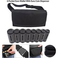 6 Pockets Euro Wallet Fanny Pack Waist Bag 8 Slots Euro Coin Holder Dispenser For Waiter Driver Cashier Money Bills Safe