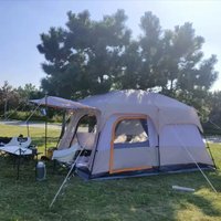 Outdoor Camping Tent with Two Bedrooms and One Living Room, 5-8 People Tent, Outdoor Multi-functional Camping Overnight Tent