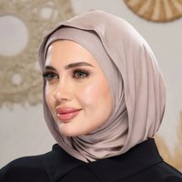 Ramadan New Jersey Hijab Caps for Muslim Women UnderCap Instant Hijab Inner Cap Stretch Turban Hood And Matching Headband In One