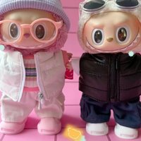 Suitable For 17cm Labubu Doll Clothes Cotton Vest Sets Accessories Vest Sweaters Doll Accessories Holiday Gifts Winter Clothing
