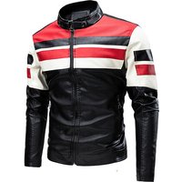 Vestes en cuir de moto à col montant pour hommes, coupe couvertes, haute qualité, mode masculine, automne, hiver, vestes en cuir décontractées, 5XL