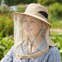 Unisex Foldable Mosquito Hat With Hidden Net Mesh Repellent Insect Bee Protection Casual Outdoor Sunscreen Fishing Cap
