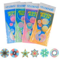 1PC Colorful Spirograph Plastic Multi-Function Design Ruler 4 Colors Available Great for Artclass Handcraft Drawing Projects ZYF