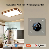 Tuya Smart Life Zigbee Smart Wall Knob Dimming Switch Alexa Fan Switch Suitable for EU/Korea/UK AC110~240V/50~60Hz