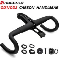 AliExpress kocevlo KOCEVLO OD2 31.8MM Carbon Road Integrated Bar Handlebar With Stem Road Bike Handlebar 380/400/420MM