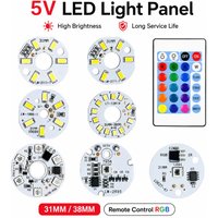 5V Light Source 12/6/1LED High Brightness Colorful Gradient LED RGB Light Board Remote Control DIY Model Display Light PCB Board