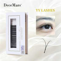 DeceMars YY Extension de cils 6 mm-18 mm de longueur noir