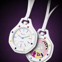 2026 New Pocket Watch Pendant Men's and Women's Colored Candy Octagonal Quartz Movement Leather Lanyard Fashion Style Gift