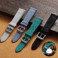 18mm 19mm 20mm 22mm Vintage Leather Watch Band Quick Release Soft Suede Replacement Strap for Men Women Classic Retro Watchband