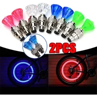 New Bicycle Valve LightsBike Accessories Wheel Spokes Tire Cycling LED Light Batteries Tyre Tire Valve Caps Lantern Lamp