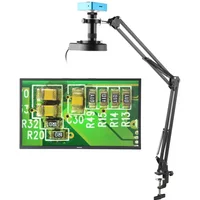 55MP 4K 2K HDMI USB Video Lab Industriemikroskopkamera 130X Langfokusobjektiv mit Auslegerhalterung für Handy-PCB-SMD-Löten