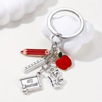 Teacher Keychain Gift for Back to School Unique Hollow Pendant for Educator Graduation Present