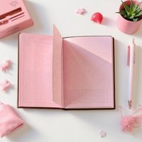 A6 Strawberry Chocolate Notebook Cute Pink Kawaii Planner Travel Diary Notepad Gift For Girls Students School Office Supplies