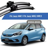 Front Windshield Windscreen Wiper Blades Carbon Fibre Wipers For Honda Fit Jazz MK1 Fit Jazz MK2 MK3 2002-2021