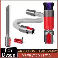 Dusting Brush Flexible Extension Hose for Dyson Outsize/ V7/ V8/ V10/ V11/ V15 Vacuum Cleaner Self-cleaning Soft Bristles Access