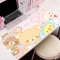 Large Mouse Pads Cute Anime Mousepads Kawaii Table Mat Rilakkuma Office Accessories Desk Mats Laptop Rubber Non-slip Mouse Mats
