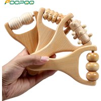 1 PCS Wooden Massage Roller, Instantly Self Massage Waist, Thigh, Legs, Hands, Full Body Roller Tool Massager DIY Maderotherapy