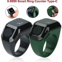 Digital Ring Counter Bluetooth APP Control OLED Display Silent Touch Type-C Rechargeable Muslims Zikr Ring Prayer Finger Counter