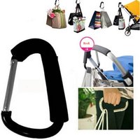 Large Carabiner Stroller Hooks Organizer Aluminum D Ring Spring Snap Keychain Clip Carry Handle for Hanging Purses Shopping Bag