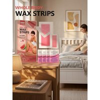 40/80 PCS Strips + 4 Soothing Oil Wipes Professional Hair Removal Wax Strips Summer Depilation Paper for Leg Body Face
