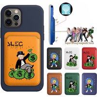 Upgrade Magnetic White PU Leather Wallet Case For MagSafe iPhone13 14 12 11 Luxury Dollar MonopolyS Card Bag Holder Cover Off