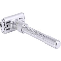 Manual Double Edge Safety Razor with 5 Blades Reusable Plated Eco Friendly Zinc Alloy Adjustable Beard Shaver for Everyday Use
