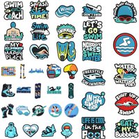 Swim Coach & Diving Themed Clog Charms PVC Pool Shoe Decorations for Crocs Swim Team Gift Shoe Accessories