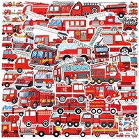 AliExpress NONE 50Pcs Cool Red Fire Truck Graffiti Stickers Waterproof Kids Toys DIY Suitcase Fridge Laptop Guitar Car Bike Decals Decoration