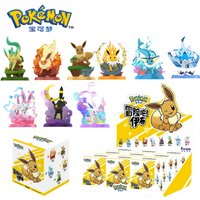Anime Pokemon Funism Original Adventure Eevee Family Suit BlindBox Flareon Espeon Sylveon ActionFigure Collection Model Toy Gift image 4