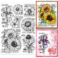 2024 New Sunflowers stamp Clear Stamps for Scrapbooking Transparent Silicone Rubber DIY Photo Album Decor 510