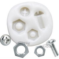 Hardware Bolts Nuts Silicone Sugarcraft Mold Resin Tools Cupcake Baking Mould Fondant Cake Decorating Tools