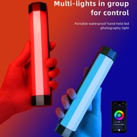 Luxceo p200 foto led video licht rgb röhren lampe fotografie beleuchtung cri 95 ip67 4,000mah tragbar mit stativ