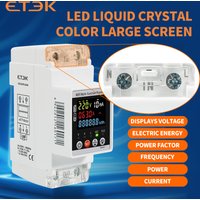 ETEK Single-phase V/A Over/Under Voltage Protector, Leakage Protection Device, Instrument Function, LCD * Intelligent Control