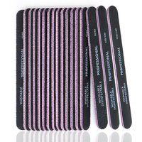 5/10/25pcs Nail Files Double Side Grit Sandpaper Nail Buffer for Thick Acrylic Nails Removing & Nail Shaping Salon Manicure