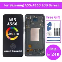 Super AMOLED For Samsung Galaxy A55 5G Display A556U A556B A5560 A556E LCD Screen Touch Screen with Frame Replacement Parts
