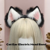 Bandeaux électriques d'oreille d'animal pour filles et hommes, oreilles de chat en peluche mignonnes, couvre-chef d'oreille de renard et de loup, accessoires de Cosplay DIY, marchandise Anime
