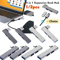 1/2PCS 3 in 1 USB HUB OTG USB 3.0/Type-C 3.0 To 3 USB USB Splitter Hub Speed 5.0Gbps 3 Port Type C HUB for PC Laptop Computer