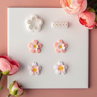 1pc Sakura Flower Soft Pottery Earring Mold Set Petal Jewelry Pendant Polymer Clay Cutter DIY Handmade Polymer Clay Tools